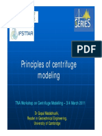 Principles of Centrifuge P G Modeling: TNA Workshop On Centrifuge Modelling - 3/4 March 2011