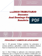 Código Tributario Docente: José Domingo Gutiérrez Sanabria