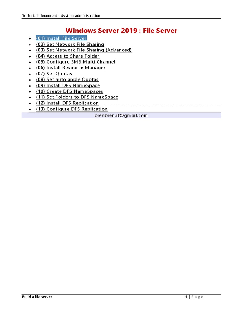 Install File Server Role To Configure File Server | PDF | Computer File ...