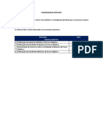 Cronograma Previsto: Atividade Data Prova Objetiva