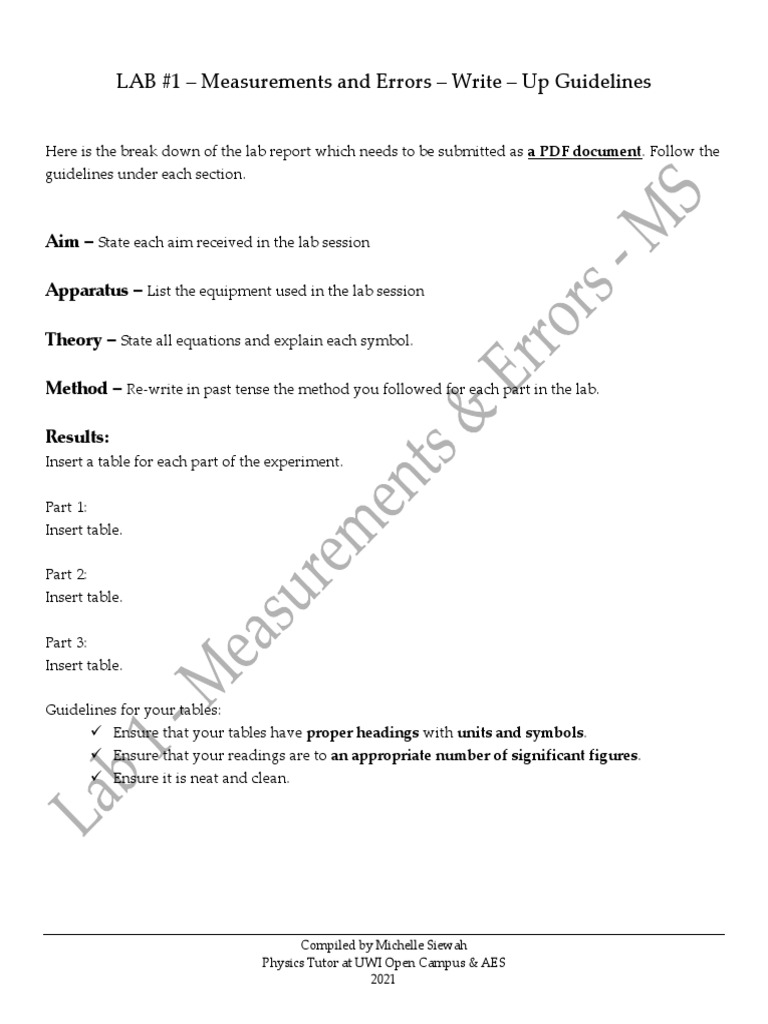 Measurements And Errors Meaning
