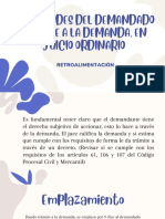 Actitudes Del Demandado Frente A La Demanda, en Juicio Ordinario