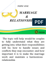 Marriage & Relationships: Topic One