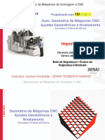 Manutenção de máquinas CNC: ajustes geométricos e nivelamento