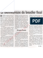 Le Canard enchainé - 2007.03.14 - La bienheureuse du bouclier fiscal (preuve concrète qu'il ne sert qu'à éviter l'ISF aux très riches)