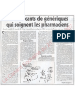 Le Canard Enchainé - 2007.03.21 - Ces Fabricants de Génériques Qui Soignent Les Pharmaciens