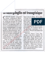 Le Canard enchainé - 2007.03.28 - La saint-glinglin est transgénique (les OGM progressent malgré les promesses)