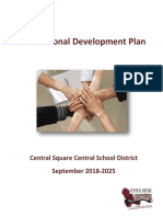 Professional Development Plan: Central Square Central School District September 2018-2025