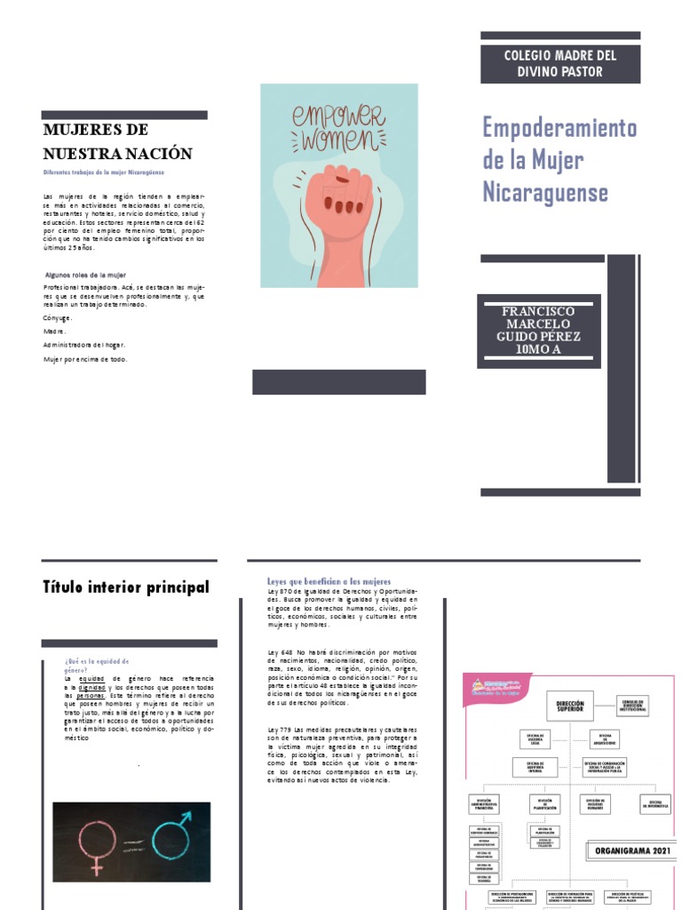 Empoderamiento de la Mujer en Nicaragua | PDF | Estudios de género ...