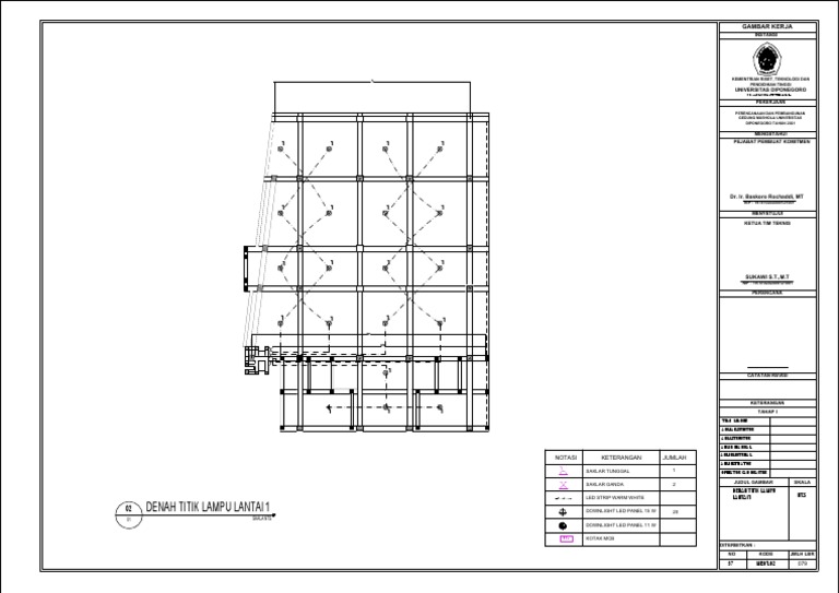 Denah Titik Lampu Lantai 1 | PDF