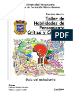 Taller de Habilidades de Pensamiento Crítico y Creativo: Guía Del Estudiante