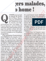 Le Canard enchainé - 2007.05.02 - Etrangers malades go home (instructions données par Sarko juste avant de partir)