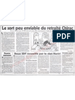 Le Canard Enchainé - 2007.05.02 - Le Sort Peu Enviable Du Retraité Chirac (Qui Ne Va Toucher 'Que' 30.000 Euros Par Mois)