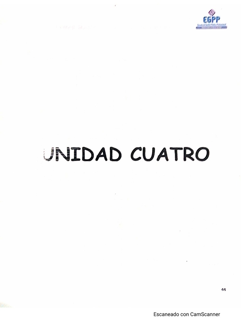 Unidad 4 Cuaderno de Ejercicios | PDF