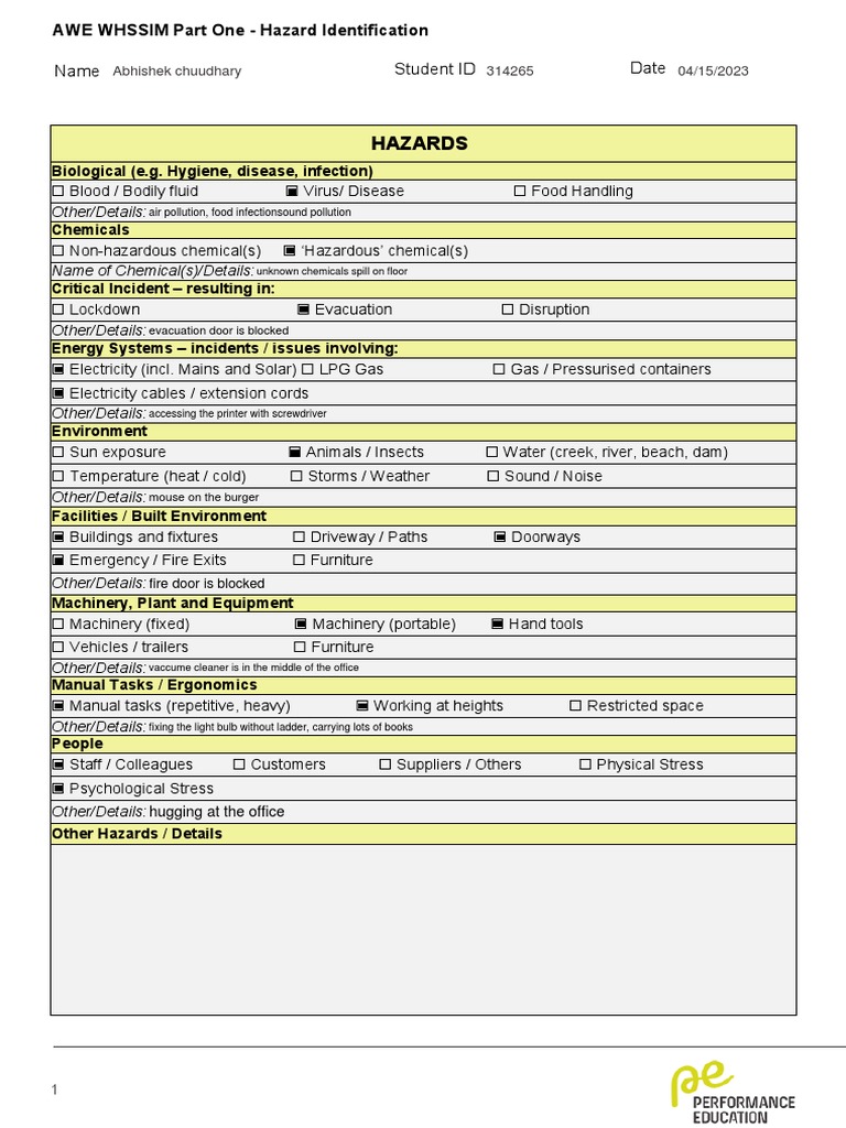 Hazard Identification PDF
