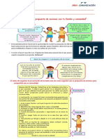 Comparte Tu Propuesta de Acciones Con Tu Familia y Comunidad