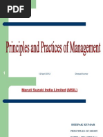 Principles and Practices of Management (Deepak Presentation)