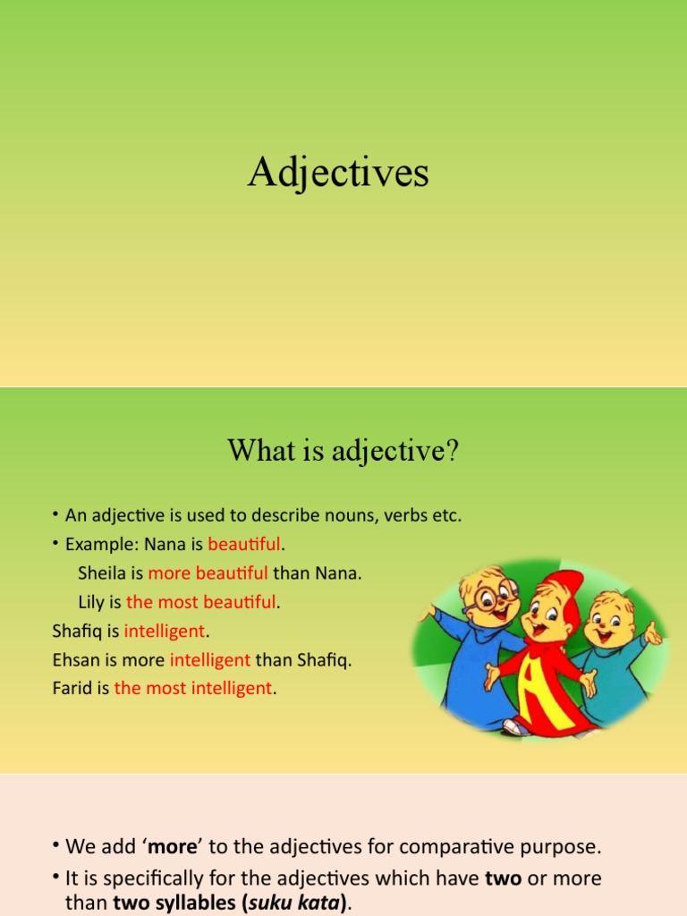 Adjectives 3 Iris N Daisy PDF