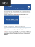 Welcome To Word