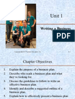 Unit 1: Writing A Business Plan