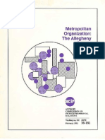 Advisory Commission On Intergovernmental Relations, Metropolitan Organization - The Allegheny County Case (1992)