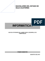 Informática I: Colegio de Bachilleres Del Estado de Baja California