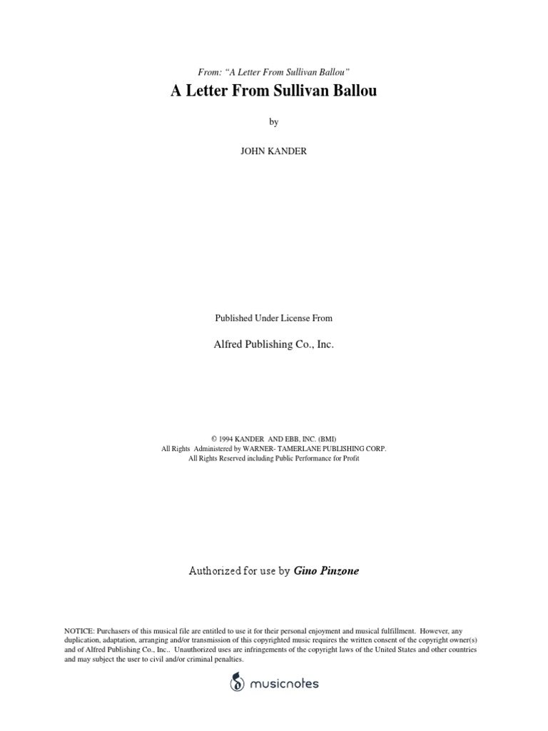 From "A Letter From Sullivan Ballou" PDF Business Law Common Law