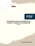 Universidad Galileo: Lineamientos para La Presentación de Ensayos y Trabajos de Investigación