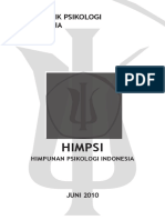 Himpsi: Kode Etik Psikologi Indonesia