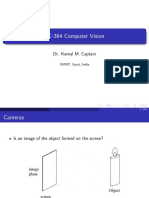 EC-364 Computer Vision: Pinhole Camera Perspective Projection