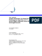 Analisis Penerapan Pembangunan Kapal Baru Di P T. Adiluhung Sarana Segara Indonesia Untuk Wilayah Gerbangkertasusila