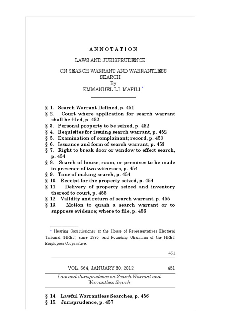 annotation-laws-and-jurisprudence-on-search-warrant-and-warrantless