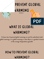 How To Prevent Global Warming: by Rehaan