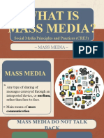 Mass Media? What Is: Social Media Principles and Practices (CRE3)