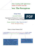 Lecture Two: The Perceptron: CEG5301: Machine Learning With Applications