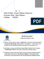 Inisiasi Tuton Ke - 2 Mata Kuliah: Sistem Hukum Indonesia Program Studi: Ilmu Hukum Fakultas: FHISIP