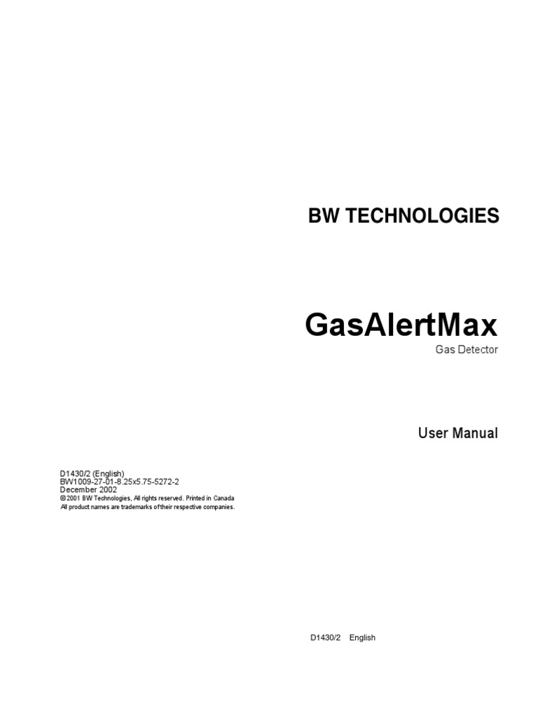 GasAlertMax Manual PDF
