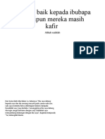 Berbuat Baik Kepada Ibubapa Sekalipun Mereka Masih Kafir: Atikah Nabilah