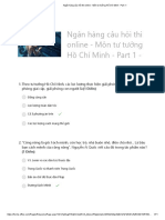 Ngân hàng câu hỏi thi online - Môn tư tưởng Hồ Chí Minh - Part 1