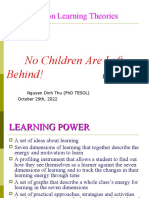 Focus On Learning Theories: No Children Are Left Behind!