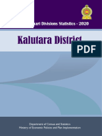 Kalutara District: Grama Niladhari Divisions Statistics - 2020