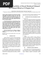 A Review On Feasibility of Diesel/ Biodiesel/ Ethanol/ Bio-Ethanol Blend As CI Engine Fuel