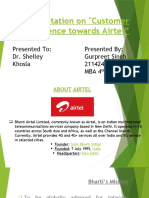 Presentation On "Customer Preference Towards Airtel"