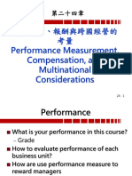 Performance Measurement, Compensation, and Multinational Considerations