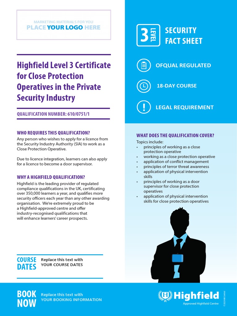(07042022 1655) Highfield Level 3 Certificate For Close Protection ...