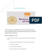 The Complete Guide About Reserve Bank of India (RBI)