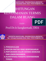 Perhitungan Kenyamanan Termis Dalam Ruang: Prof - Dr.Ir - Sangkertadi, DEA