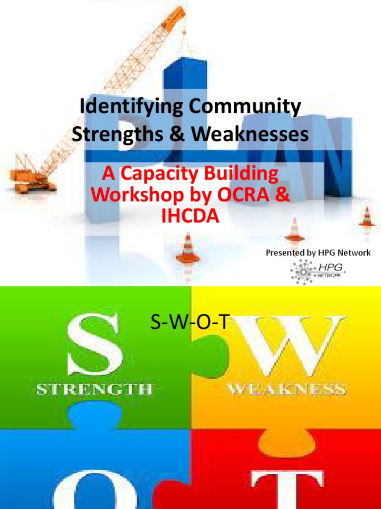 Identifying Community Strengths & Weaknesses A Capacity Building