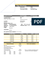 Tax Invoice: Customer GSTIN No.: Place of Supply: Document Type