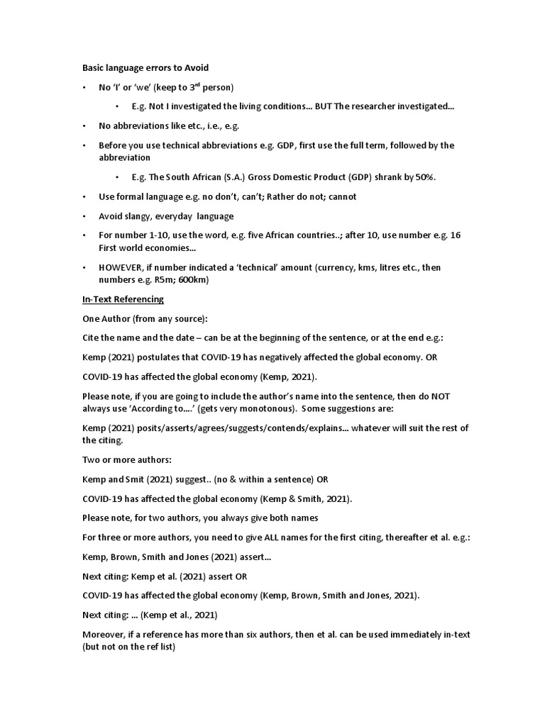 Harvard Referencing Notes PDF